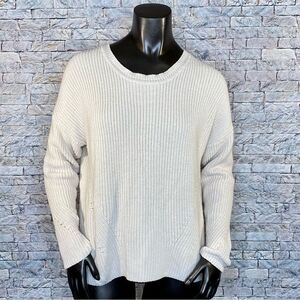 Lucky Brand Women's Cream Crew Neck Sweater